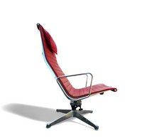 2 x early edition Ea 124 aluminum swivel armchair by charles & ray eames herman miller / tilt mechanism