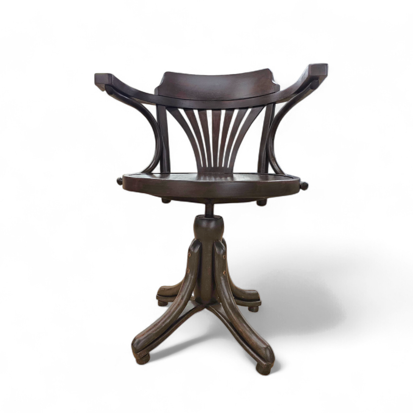 Viennese Secessionist / Art Nouveau  Style Bentwood Swivel Desk Chair 

Width 60 
Depth 55
Height 82 
Seat height 48 cm