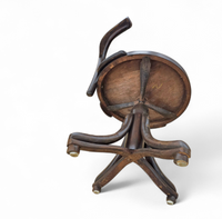 Viennese Secessionist / Art Nouveau  Style Bentwood Swivel Desk Chair 

Width 60 
Depth 55
Height 82 
Seat height 48 cm