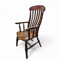 19th Century Elm country high slat back chair with a fabulous colour and patina