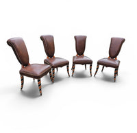 4 x Never Seen Before leather Chair / 1980s