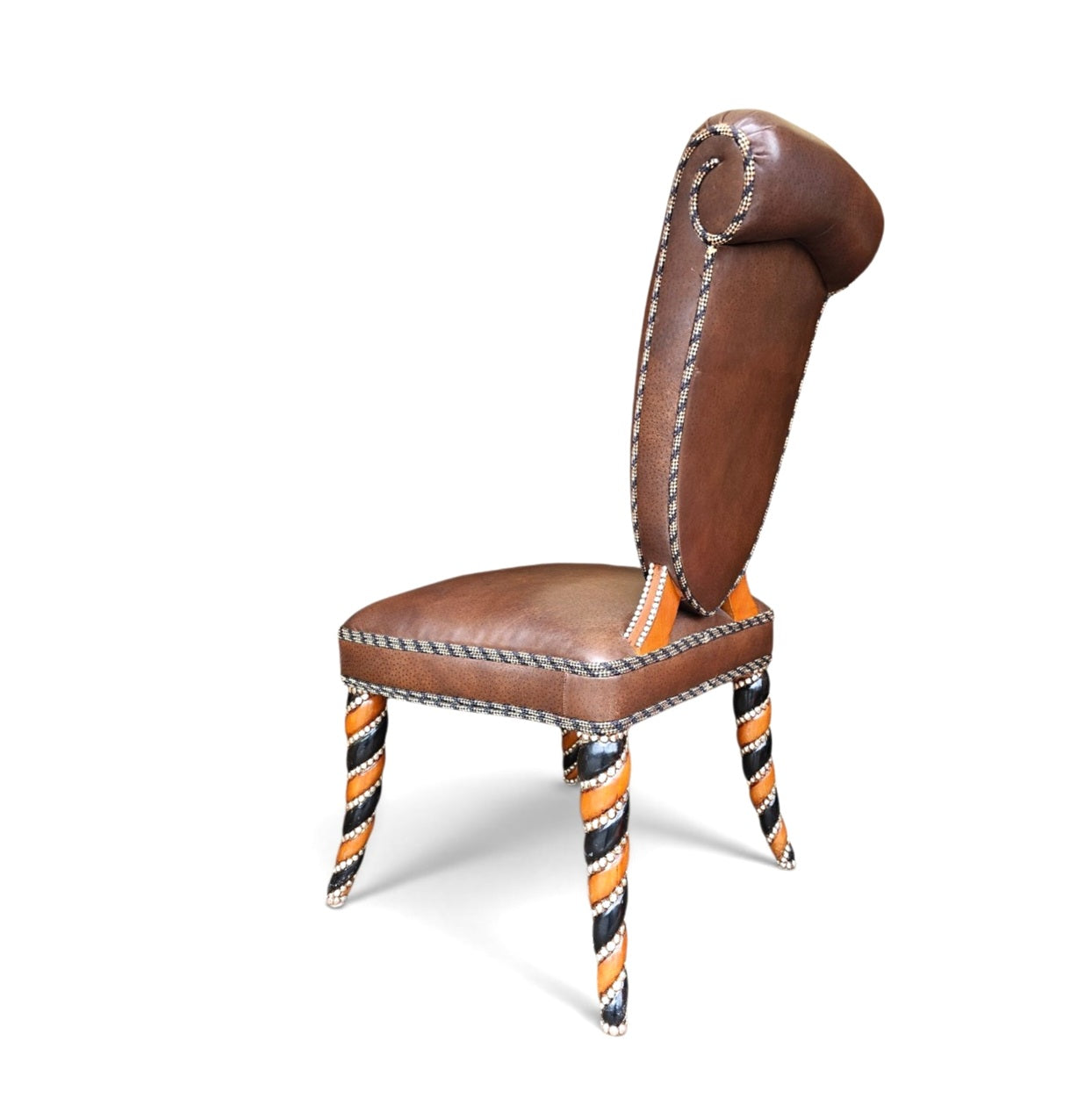 4 x Never Seen Before leather Chair / 1980s