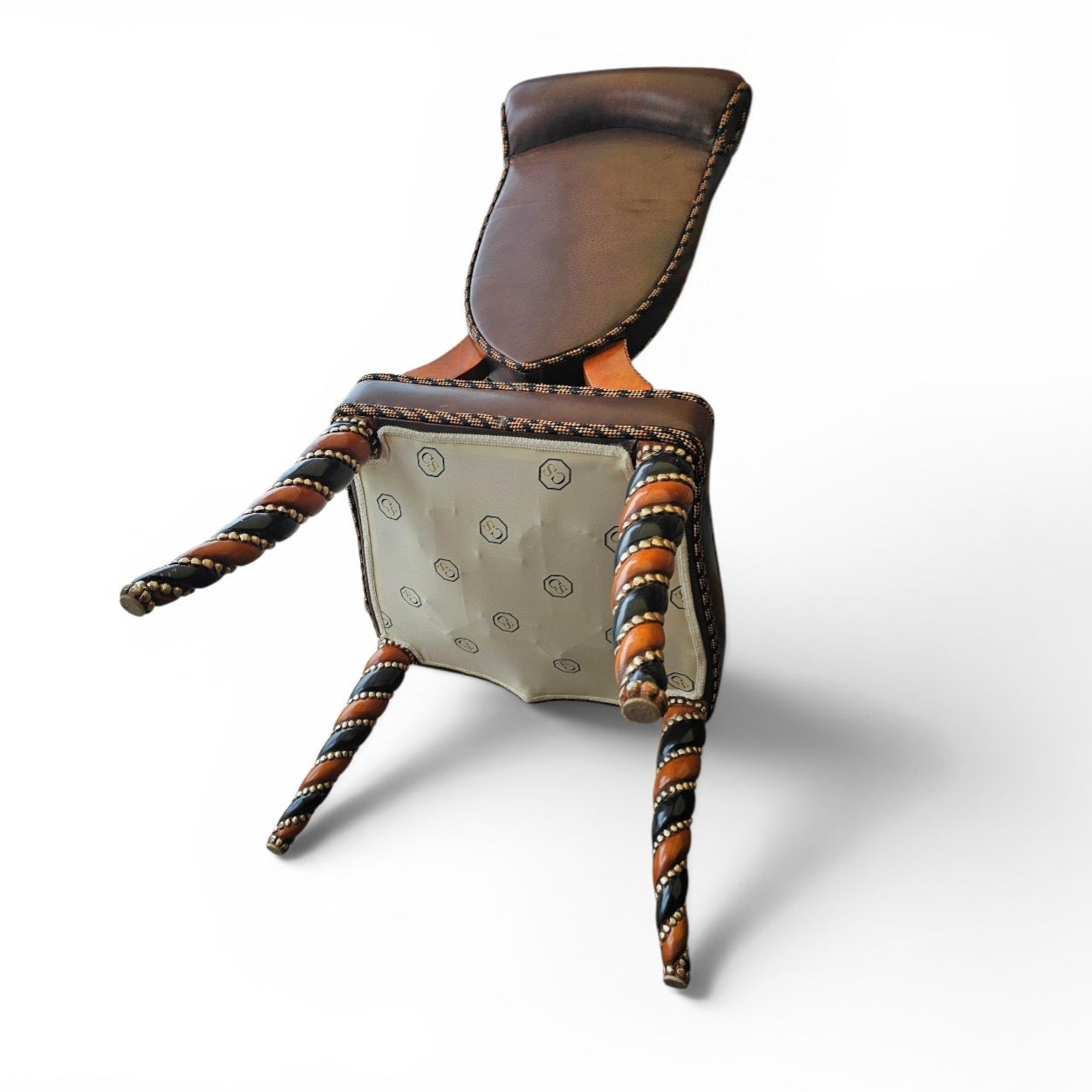 4 x Never Seen Before leather Chair / 1980s