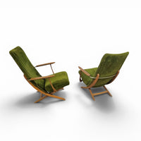 2 x 20th-century vintage design reclining  armchairs