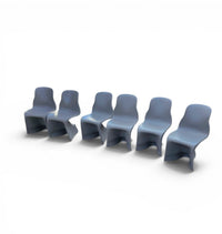 6 x matt grey Her Chair by Casamania / Fabio Novembre /