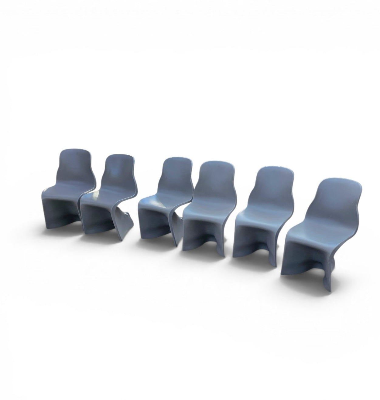 6 x matt grey Her Chair by Casamania / Fabio Novembre /