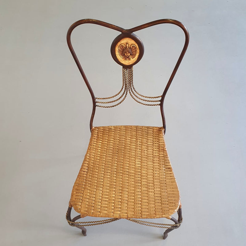 Medaillon garden set wrought iron italy 1970