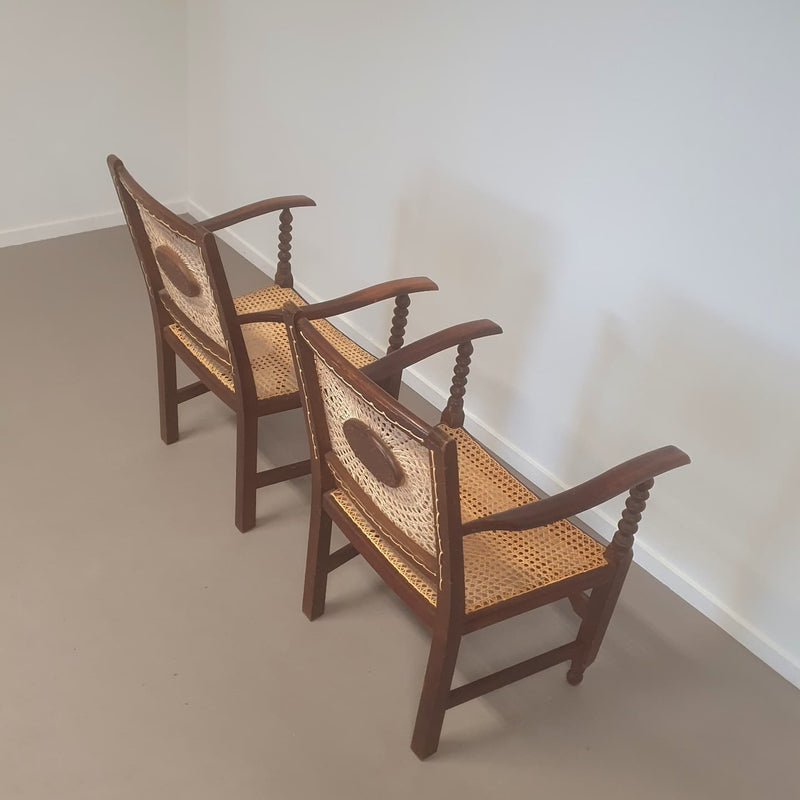 Monastery / medaillon / webbing arm chairs / 1930s
