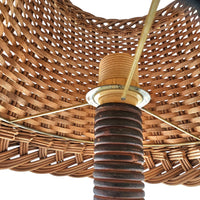 Scandinavian rattan / wicker table lamp