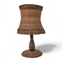 Scandinavian rattan / wicker table lamp