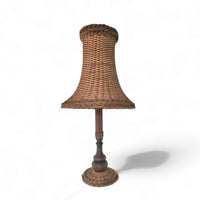 Scandinavian rattan / wicker table lamp / height 85cm