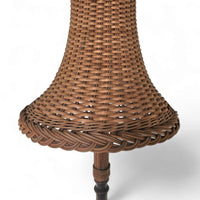 Scandinavian rattan / wicker table lamp / height 85cm