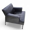 Kinnarps / Sweden /meo 357 arm chair / black leather / 1990s / Dan Ihreborn