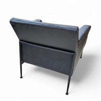 Kinnarps / Sweden /meo 357 arm chair / black leather / 1990s / Dan Ihreborn