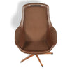 Danish Leather Swivel Lounge Chairs by H.W. Klein for Bramin, 1960s