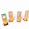 4 x Danish Bala Bonbori leuchte Betrieb table lamp / Design Zentrum Nordrhein Westfalen / Incredible rare. Paper lampshade. 52 cm x 18 cm  #bala #bonbori #danischtablelamp #balabonbori #danishlamp