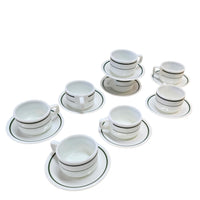 8 x Pyrex tableware / glass coffee cups / USA 1950s