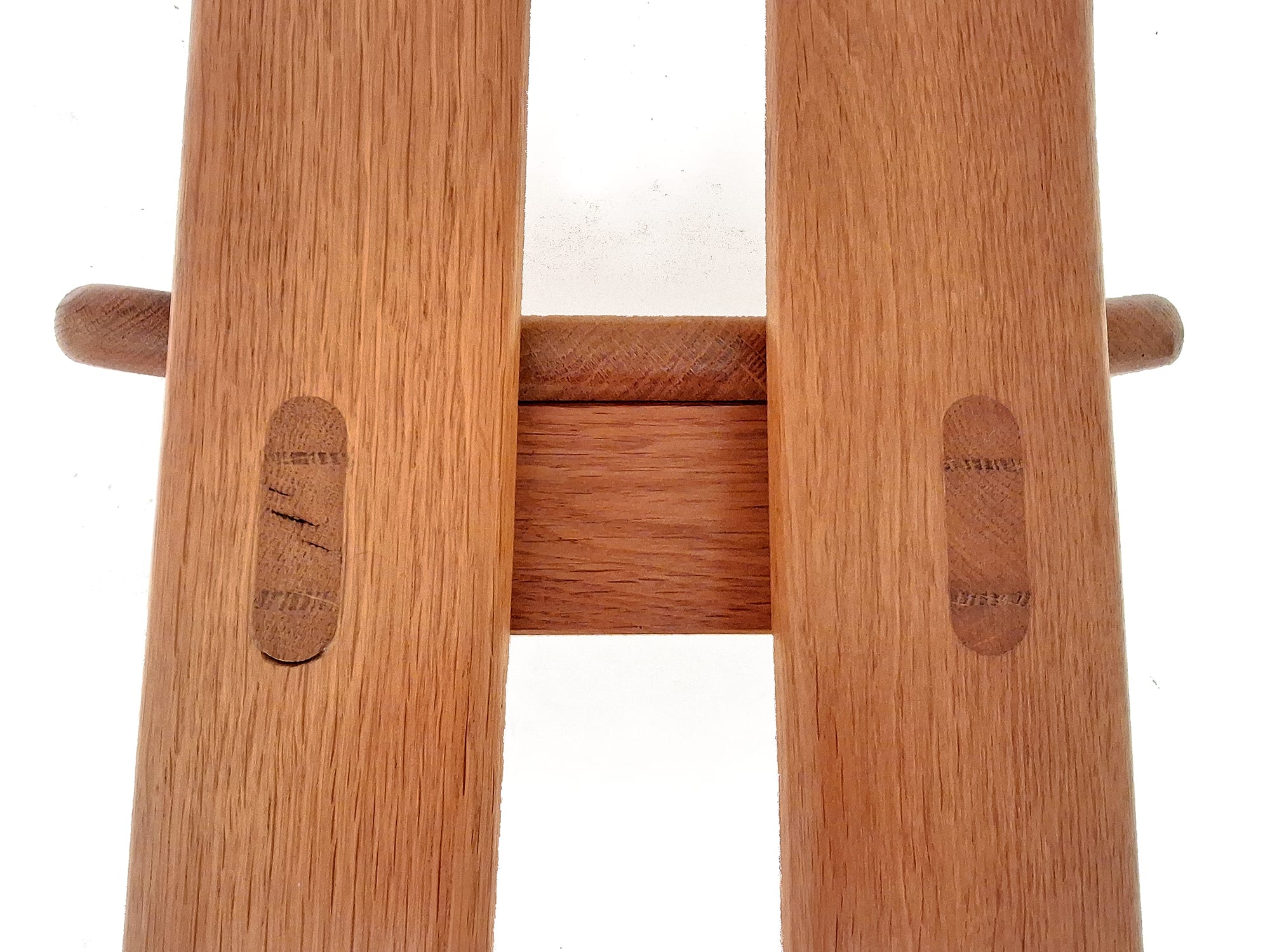 6 x De Puydt Rapsodie oak Brutalist dining chair from the 1970s.