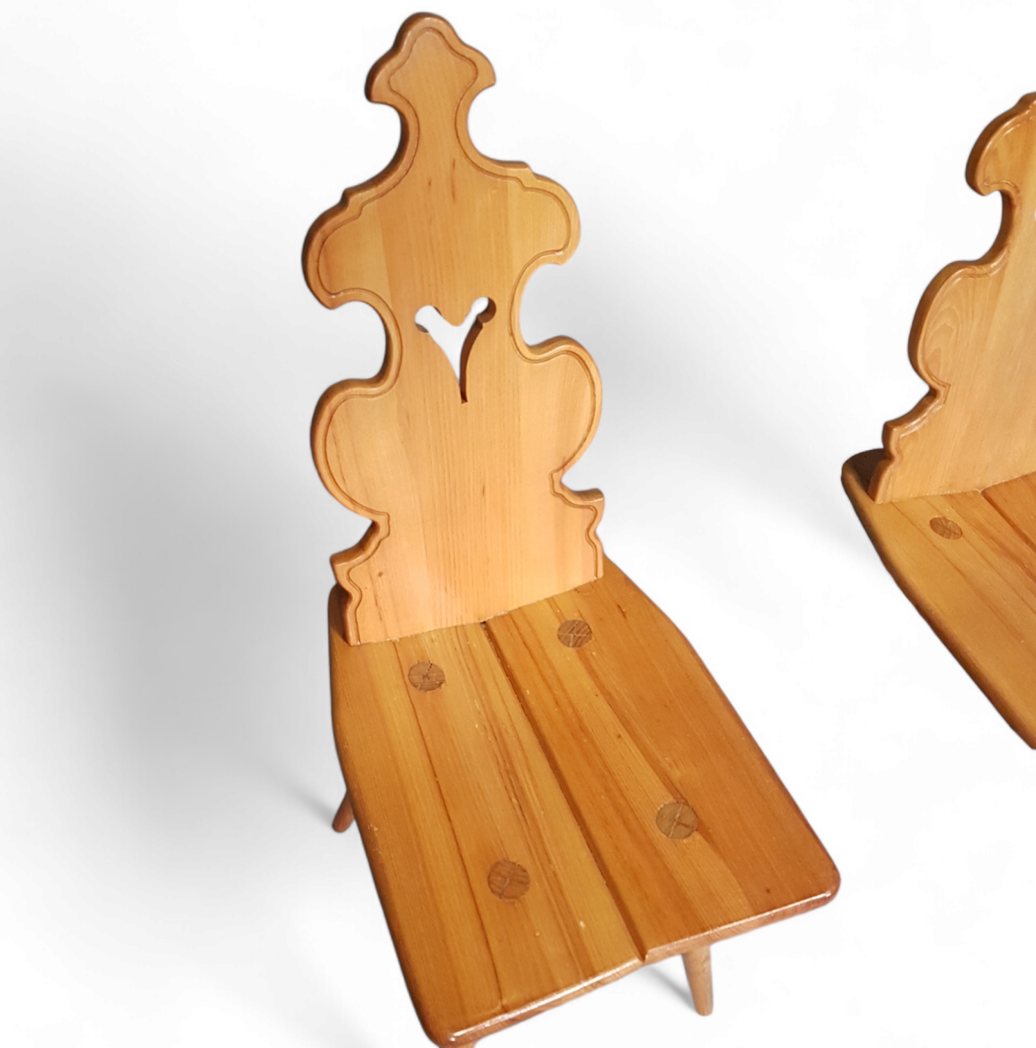 Vintage Mid-Century Brutalist Style Design Tiroler Chair set of 4