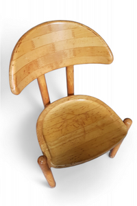 logohuman 4 x chair / made in solid maple by Ansager Møbler / marked