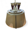 Perforated steel hanging lamp 1950s