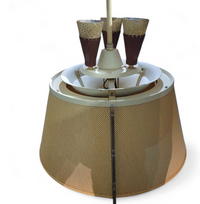 Perforated steel hanging lamp 1950s