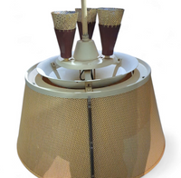 Perforated steel hanging lamp 1950s
