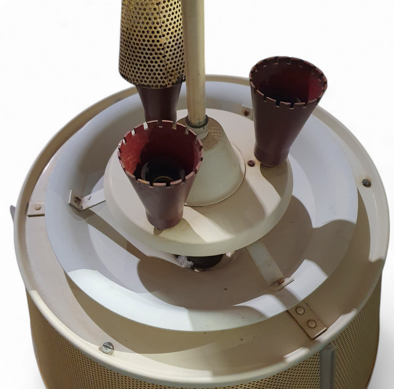 Perforated steel hanging lamp 1950s