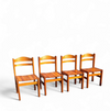 4 x pine dining chair 1970s