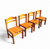 4 x pine dining chair 1970s