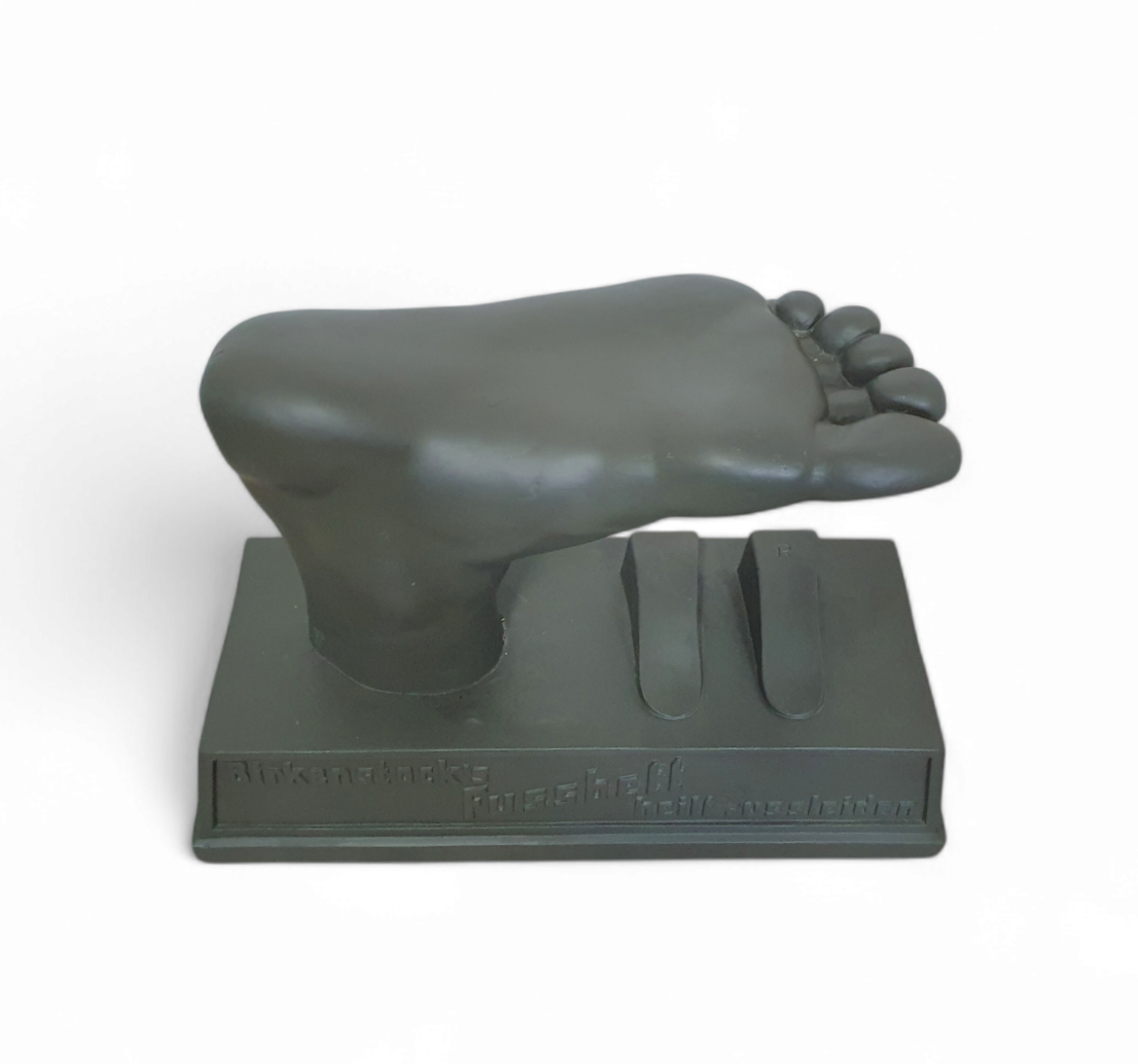 vintage epoxy advertising piece for Birkenstock 1970s