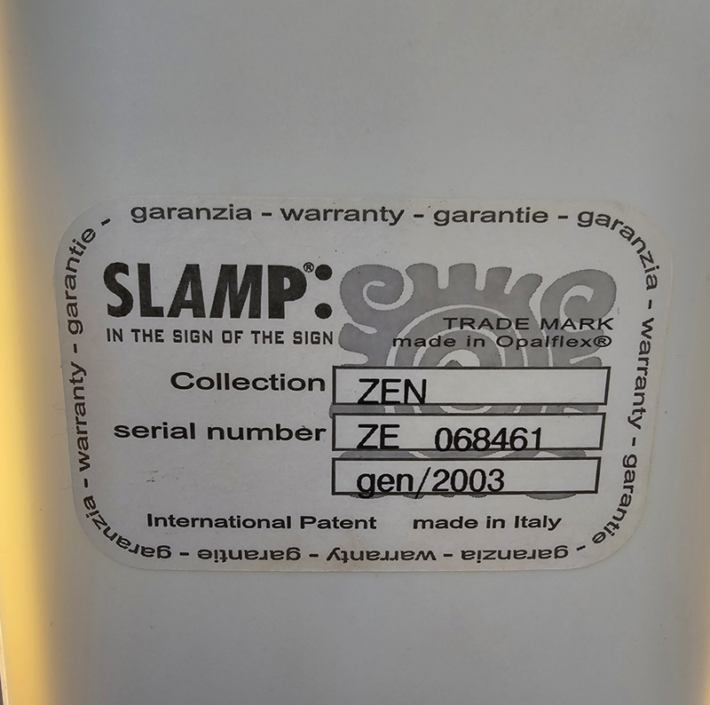 2 x Slamp lamp / Samuel Parker / Zen lamp / 2003 / Italy