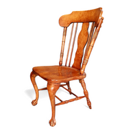 4 x George II solid / eagle claw / dining armchairs