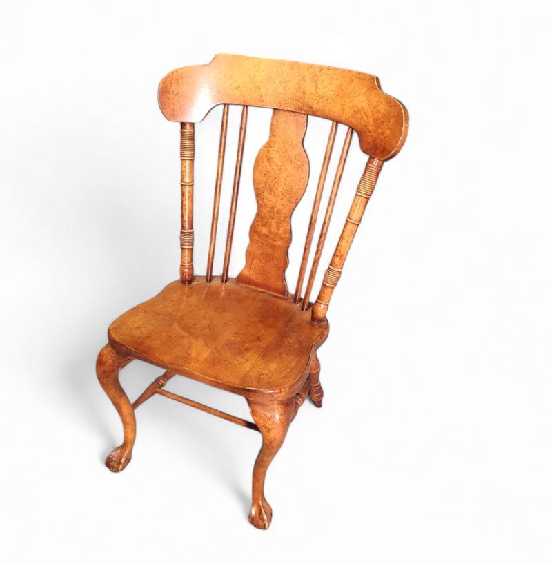 4 x George II solid / eagle claw / dining armchairs
