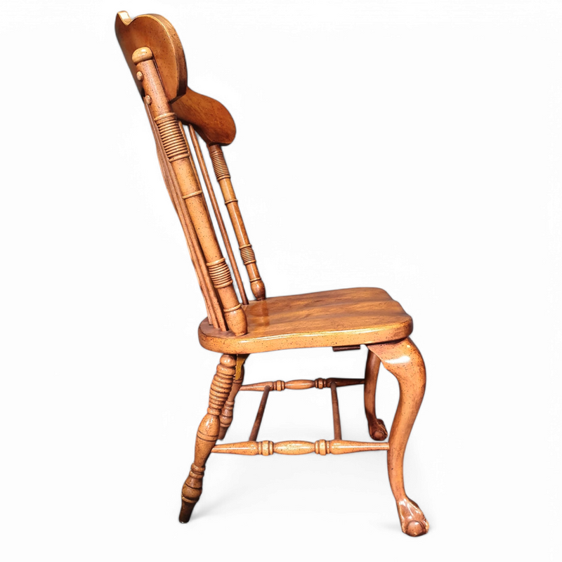 4 x George II solid / eagle claw / dining armchairs