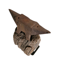 19th Century Blacksmith's Anvil on the original Tree Stump Pedestal