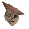 19th Century Blacksmith's Anvil on the original Tree Stump Pedestal