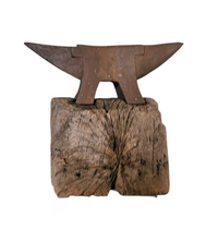 19th Century Blacksmith's Anvil on the original Tree Stump Pedestal
