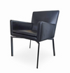2 x Manet Minotti arm chairs 1990s /dark brown leather / chrome

Height 83