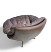 Danish Leather Swivel Lounge Chairs by H.W. Klein for Bramin, 1960s
