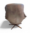 Danish Leather Swivel Lounge Chairs by H.W. Klein for Bramin, 1960s