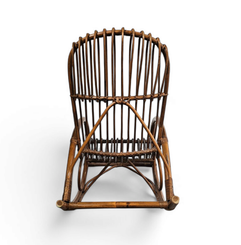 Rohé Noordwolde bent wicker / rattan rocking chair