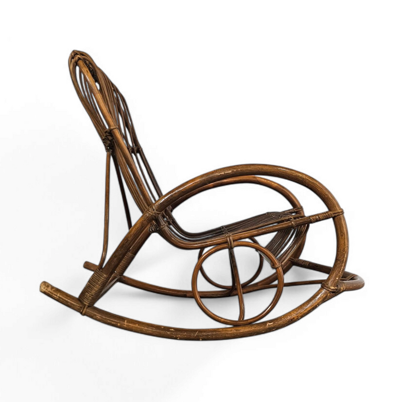Rohé Noordwolde bent wicker / rattan rocking chair