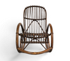 Rohé Noordwolde bent wicker / rattan rocking chair