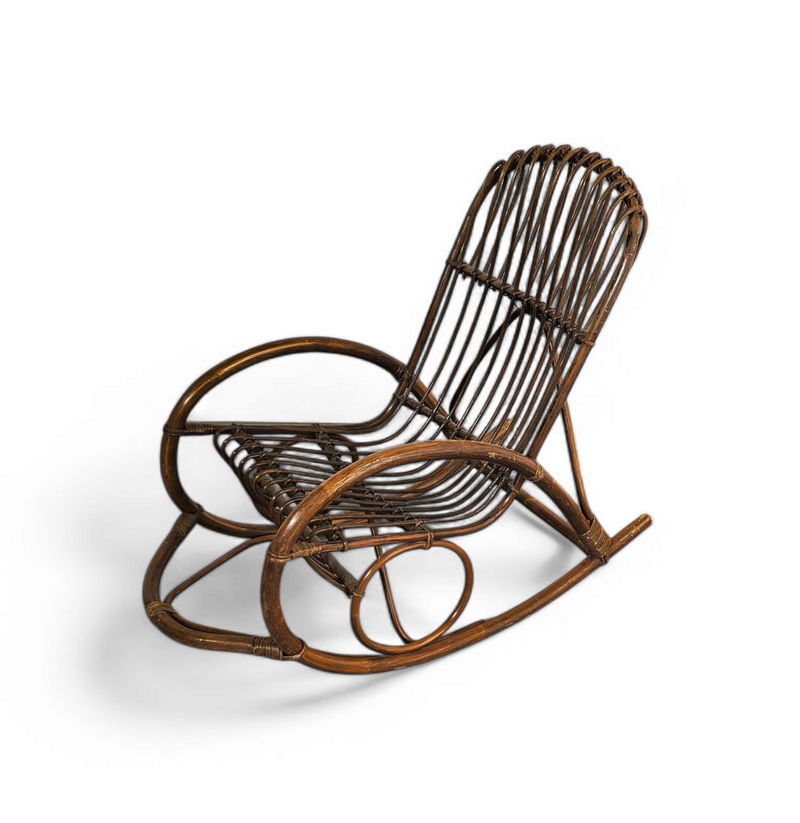 Rohé Noordwolde bent wicker / rattan rocking chair