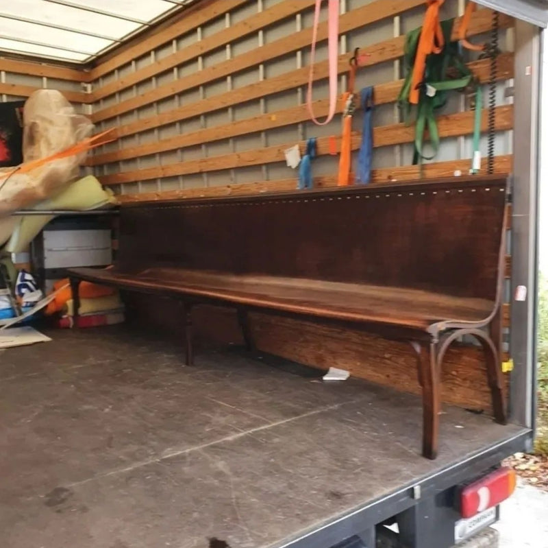 One of a kind, Thonet station waiting room bench 1880 width 3.50 meter. You will never find again, not marked