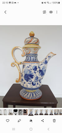 Italy / ceramic / Majolica / Deruda / teapot / Height 50 cm