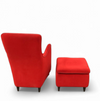 Senta armchair / hocker / ottoman by Gerard van den Berg for Wittmann / red velvet upholstery / marked
Stunning condition