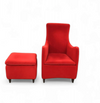Senta armchair / hocker / ottoman by Gerard van den Berg for Wittmann / red velvet upholstery / marked
Stunning condition