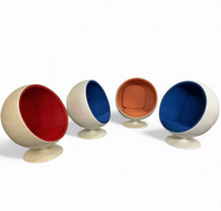 3 x fiber glass ball chair 1980s